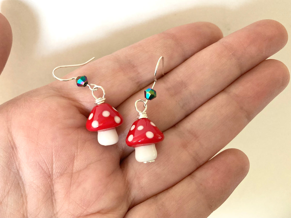 Toadstool earrings store