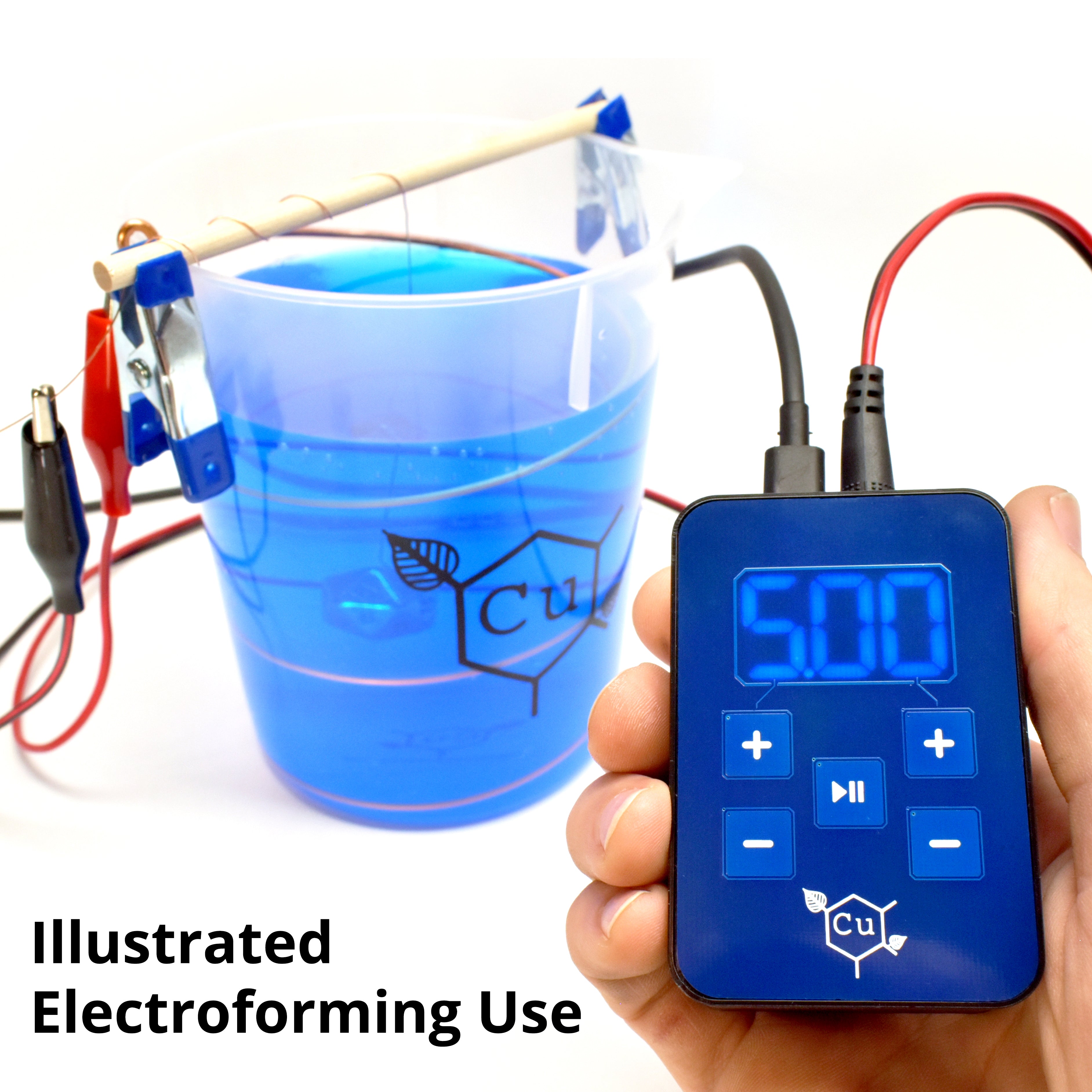 Electroforming Kit | Learn How to Copper Electroform Jewelry | Cu Electroforming Starter Kit | With 5 Amp MiniForm XL Power Supply