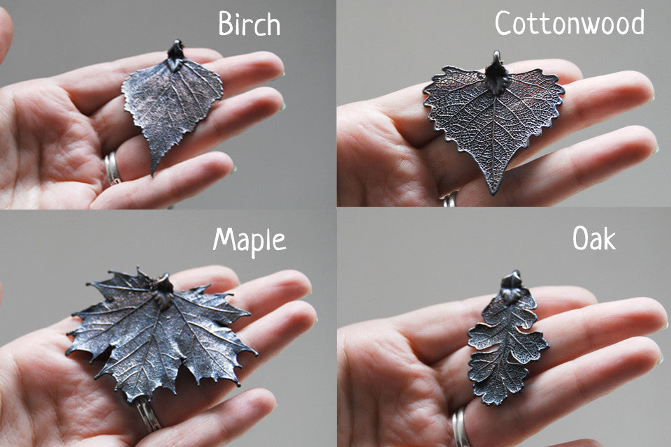 Large Antiqued Fallen Leaf Necklace | Electroformed Nature | Fall Leaf Necklace - Enchanted Leaves - Nature Jewelry - Unique Handmade Gifts
