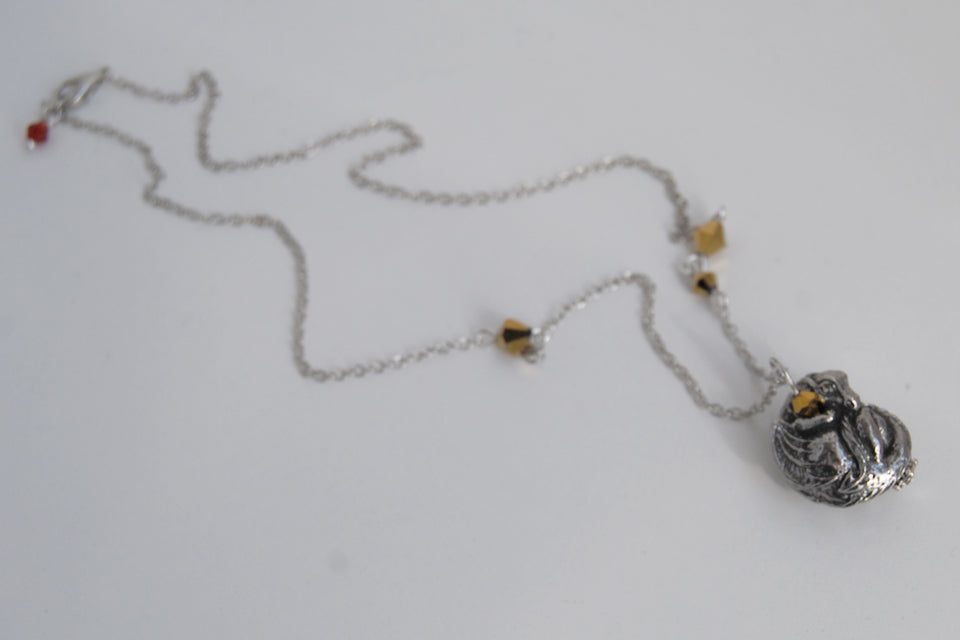 Smaug | Silver Dragon Pendant | The Hobbit Necklace - Enchanted Leaves - Nature Jewelry - Unique Handmade Gifts
