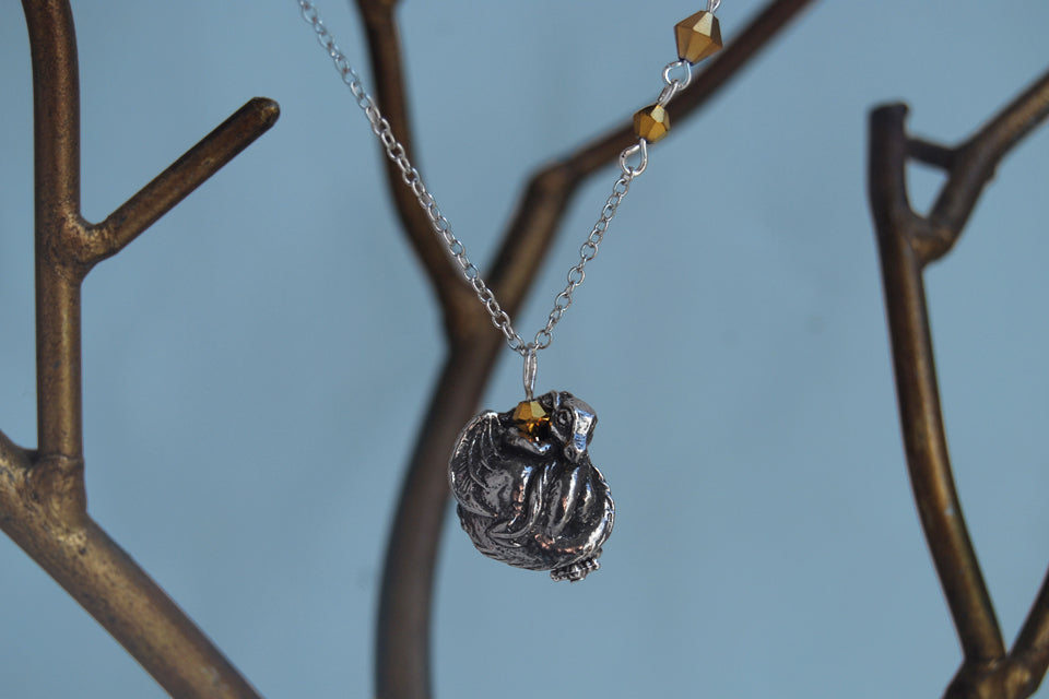 Smaug | Silver Dragon Pendant | The Hobbit Necklace - Enchanted Leaves - Nature Jewelry - Unique Handmade Gifts