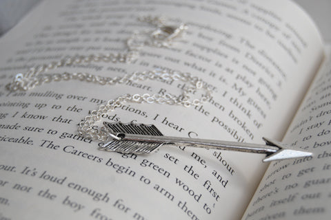 Stay Alive | Silver Arrow Pendant | Boho Arrow Necklace - Enchanted Leaves - Nature Jewelry - Unique Handmade Gifts