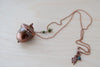 Large Fallen Copper Acorn Necklace | Acorn Charm Jewelry | Woodland Nature Electroformed Acorn - Enchanted Leaves - Nature Jewelry - Unique Handmade Gifts