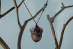Custom Fallen Copper Acorn Necklace | REAL Acorn Leaf Pendant | Copper Electroformed Nature Jewelry - Enchanted Leaves - Nature Jewelry - Unique Handmade Gifts