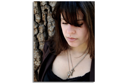 Medium Antique Skeleton Key Necklace | Vintage Key Charm | Skeleton Key Pendant - Enchanted Leaves - Nature Jewelry - Unique Handmade Gifts