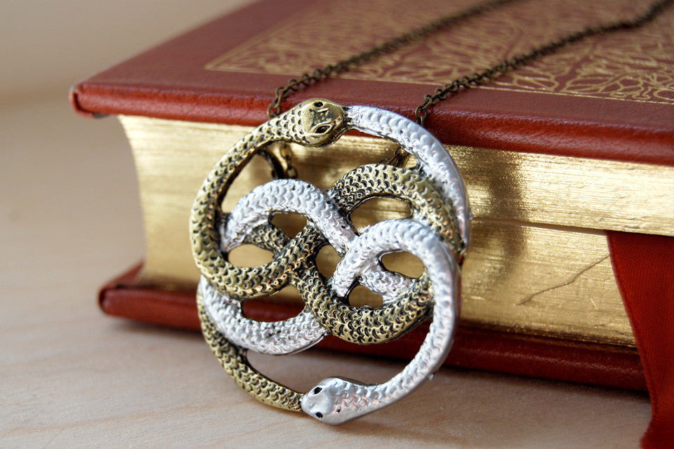 Auryn Necklace | Neverending Story Necklace | 80's Fantasy Pendant - Enchanted Leaves - Nature Jewelry - Unique Handmade Gifts