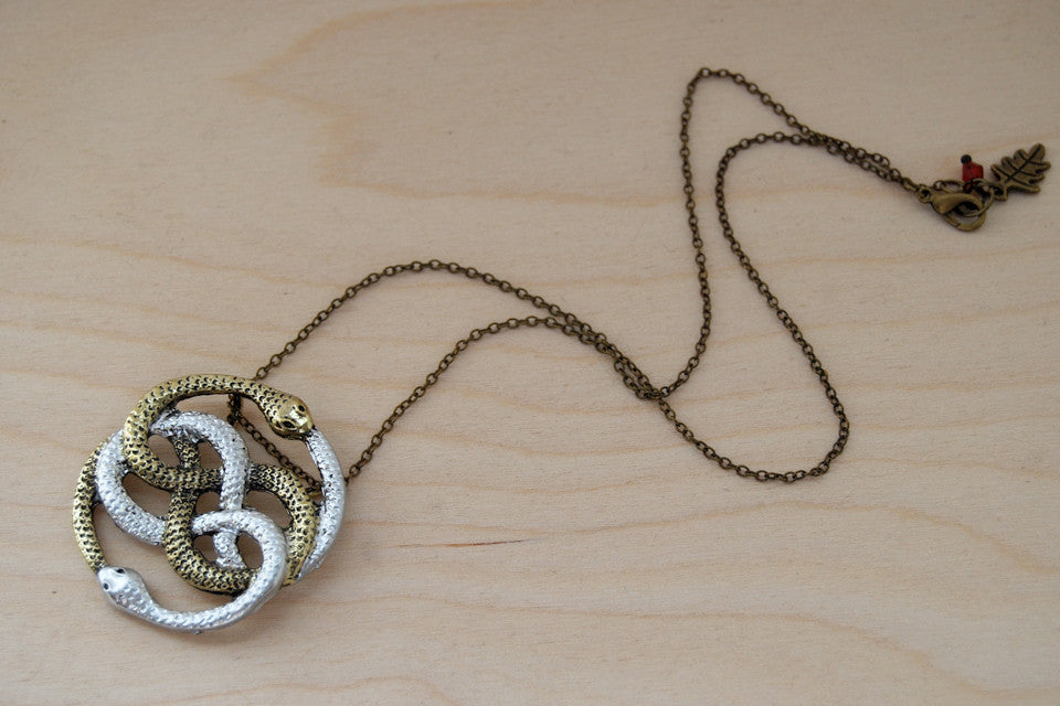 Auryn Necklace | Neverending Story Necklace | 80's Fantasy Pendant - Enchanted Leaves - Nature Jewelry - Unique Handmade Gifts