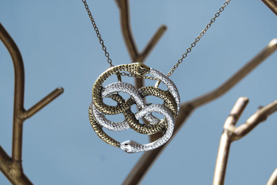 Auryn Necklace | Neverending Story Necklace | 80's Fantasy Pendant - Enchanted Leaves - Nature Jewelry - Unique Handmade Gifts