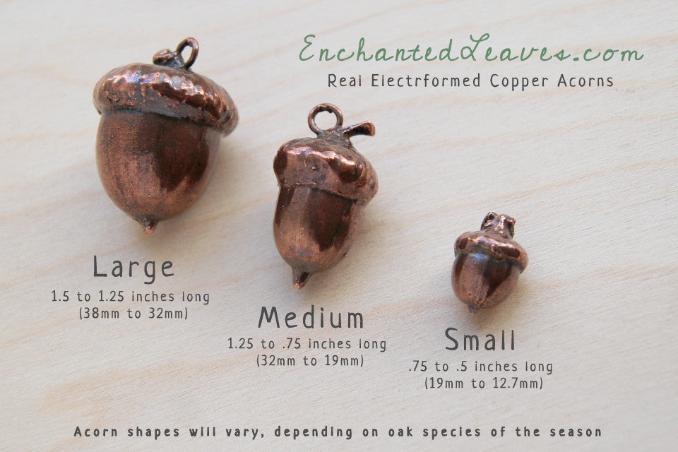 Small Fallen Copper Acorn Necklace | REAL Acorn Pendant - Enchanted Leaves - Nature Jewelry - Unique Handmade Gifts