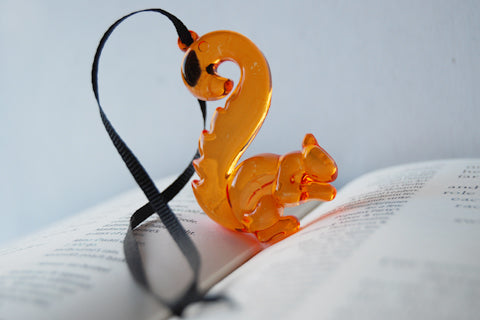 Squirrel Ornament | Orange Squirrel | Woodland Forest Squirrel - Enchanted Leaves - Nature Jewelry - Unique Handmade Gifts