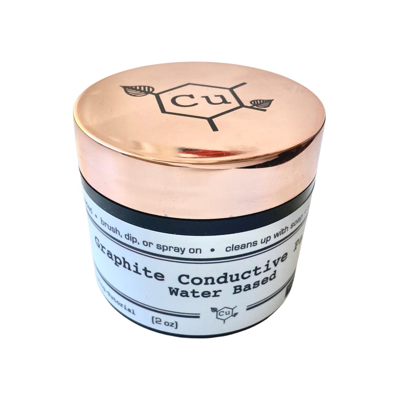 Water Base Conductive Paint for Electroforming | 2oz Jar Graphite Conductive Paint for Electroformed Jewelry | Copper Electroforming Supply