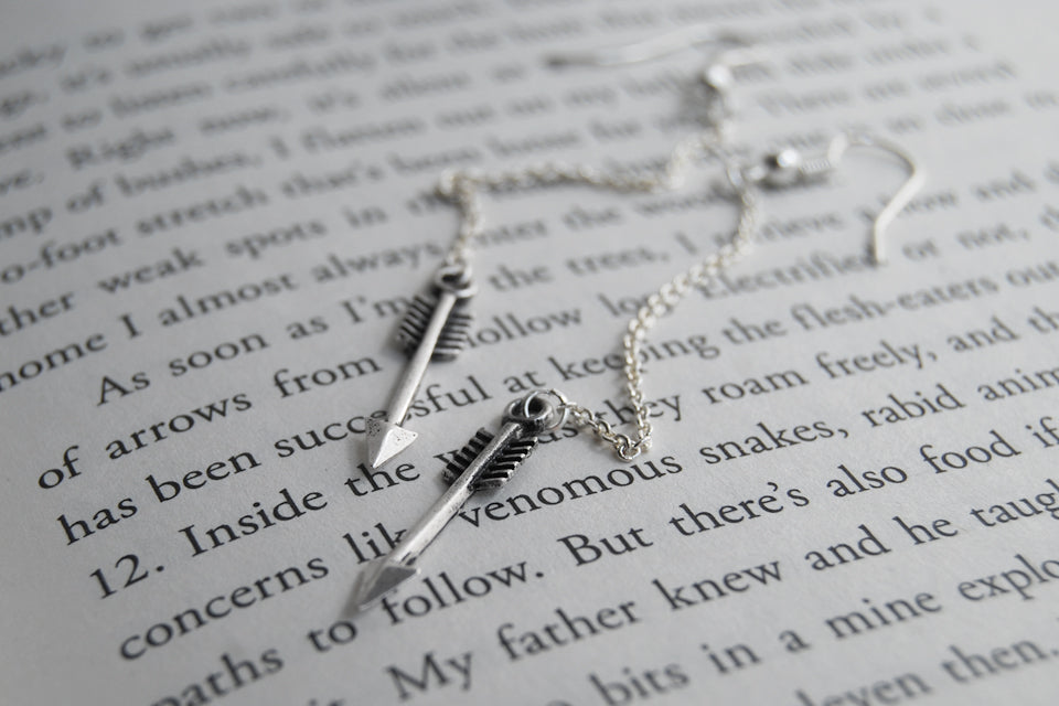 Arrow Earrings | Cute Arrow Earrings | Silver Arrow Charms - Enchanted Leaves - Nature Jewelry - Unique Handmade Gifts