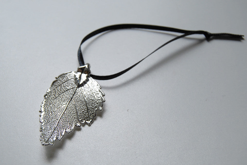 Real Birch Leaf Ornament | Electroformed Nature | Fall Leaf Ornament | Nature Gift - Enchanted Leaves - Nature Jewelry - Unique Handmade Gifts