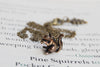 Brass Squirrel Necklace | Squirrel Charm | Woodland Necklace | Fall Squirrel - Enchanted Leaves - Nature Jewelry - Unique Handmade Gifts