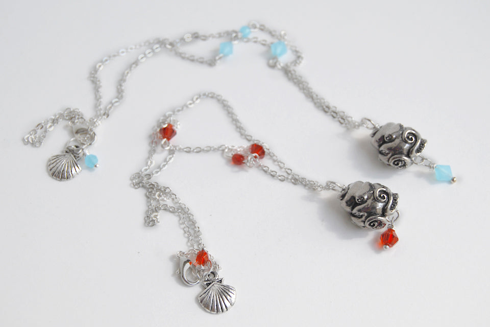 Coiled Octopus Necklace | Octopus Charm Jewelry | Nautical Pendant - Enchanted Leaves - Nature Jewelry - Unique Handmade Gifts