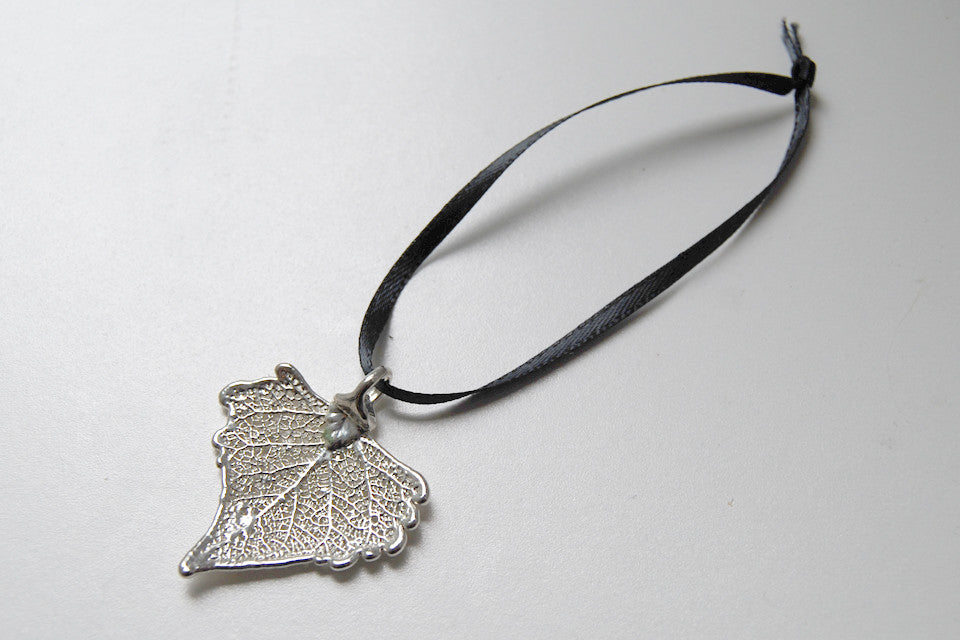 Real Cottonwood Leaf Ornament  | Electroformed Nature | Fall Leaf Ornament | Nature Gift - Enchanted Leaves - Nature Jewelry - Unique Handmade Gifts