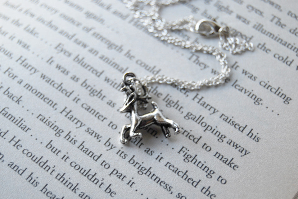 Expecto Patronum! | Harry Potter Necklace | Stag Patronus Charm Necklace - Enchanted Leaves - Nature Jewelry - Unique Handmade Gifts