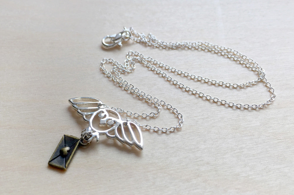Long Live Hedwig! | Harry Potter Necklace | Owl Post Necklace | Hedwig Necklace - Enchanted Leaves - Nature Jewelry - Unique Handmade Gifts