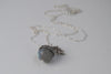 Labradorite and Silver Acorn Necklace | Cute Nature Charm | Forest Acorn Necklace | Nature Jewelry - Enchanted Leaves - Nature Jewelry - Unique Handmade Gifts