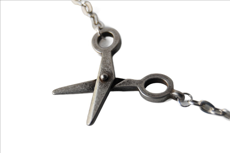 Movable Silver Scissors Necklace | Scissor Charm Necklace | Cute Scissor Jewelry - Enchanted Leaves - Nature Jewelry - Unique Handmade Gifts