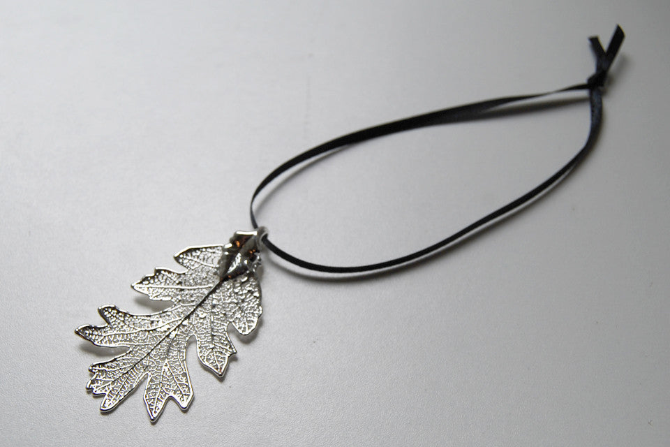 Real Oak Leaf Ornament  | Electroformed Nature | Fall Leaf Ornament | Nature Gift - Enchanted Leaves - Nature Jewelry - Unique Handmade Gifts