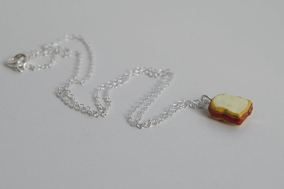 It's Peanut Butter Jelly Time! | Sandwich Charm Necklace - Enchanted Leaves - Nature Jewelry - Unique Handmade Gifts
