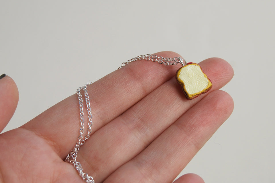 It's Peanut Butter Jelly Time! | Sandwich Charm Necklace - Enchanted Leaves - Nature Jewelry - Unique Handmade Gifts