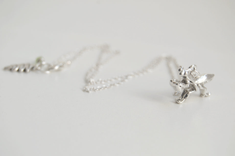 Praying Mantis Necklace | Cute Praying Mantis Charm Necklace | Insect Jewelry - Enchanted Leaves - Nature Jewelry - Unique Handmade Gifts