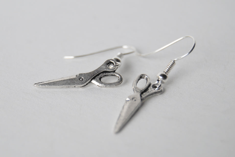 Mini Scissor Earrings | Silver Scissor Charm Earrings | Tool Jewelry - Enchanted Leaves - Nature Jewelry - Unique Handmade Gifts