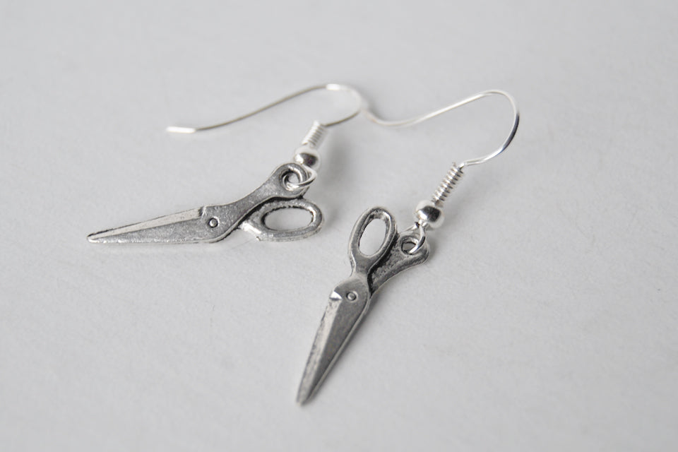 Mini Scissor Earrings | Silver Scissor Charm Earrings | Tool Jewelry - Enchanted Leaves - Nature Jewelry - Unique Handmade Gifts