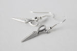 Mini Scissor Earrings | Silver Scissor Charm Earrings | Tool Jewelry - Enchanted Leaves - Nature Jewelry - Unique Handmade Gifts