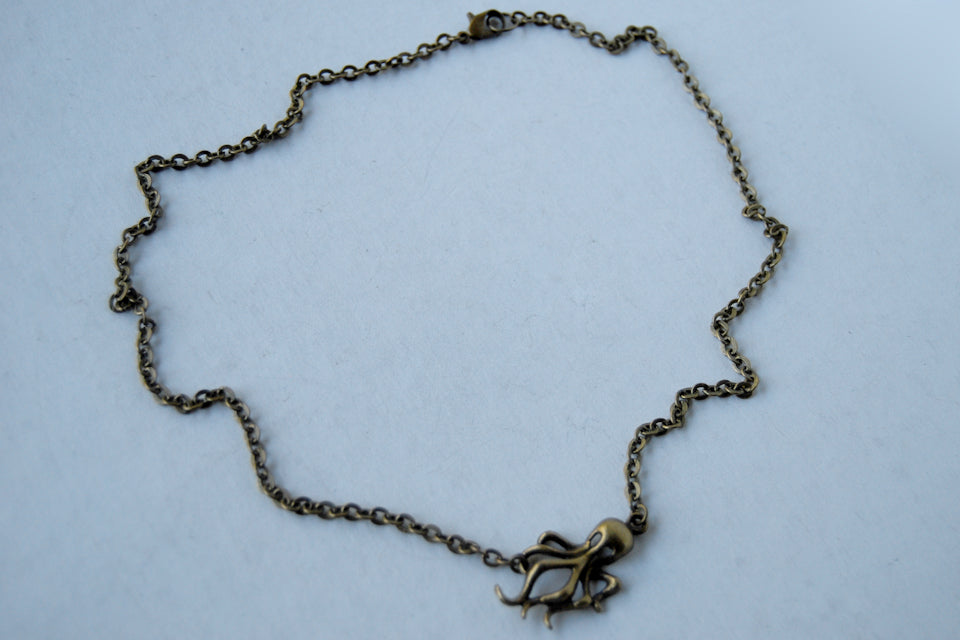 Sweet and Simple Octopus Necklace | Octopus Charm Necklace | Nautical Jewelry - Enchanted Leaves - Nature Jewelry - Unique Handmade Gifts