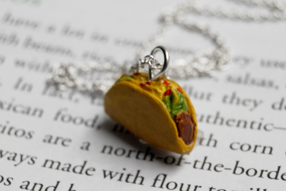 Tiny Crunchy Taco - Enchanted Leaves - Nature Jewelry - Unique Handmade Gifts
