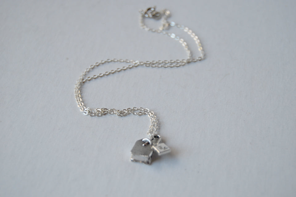 Teensy Tea Bag Necklace - Enchanted Leaves - Nature Jewelry - Unique Handmade Gifts