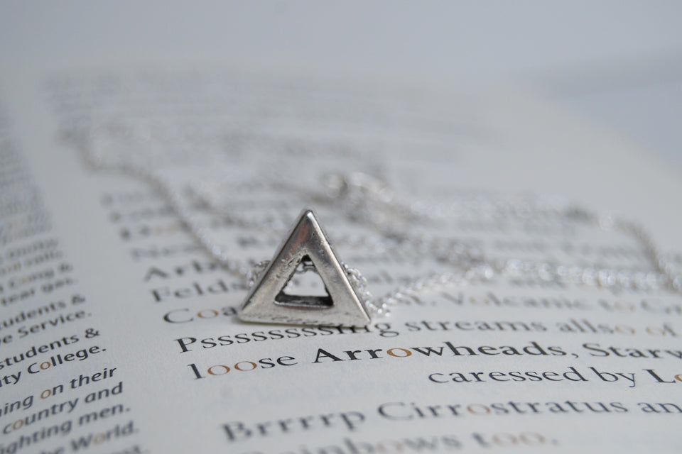 Silver Triangle Necklace | Minimalist Necklace | Silver Shape Charm Necklace - Enchanted Leaves - Nature Jewelry - Unique Handmade Gifts