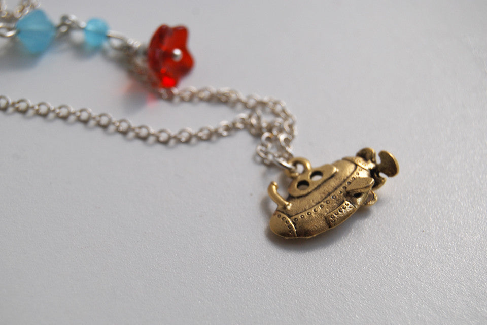 Yellow Submarine - Enchanted Leaves - Nature Jewelry - Unique Handmade Gifts