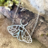 Silver Tiger Moth Necklace| Minimal Woodland Moth Necklace | Cute Tiger Moth Necklace