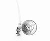 Tiny Silver Laboratory Microscope Necklace | Highly Detailed Science Charm Jewelry
