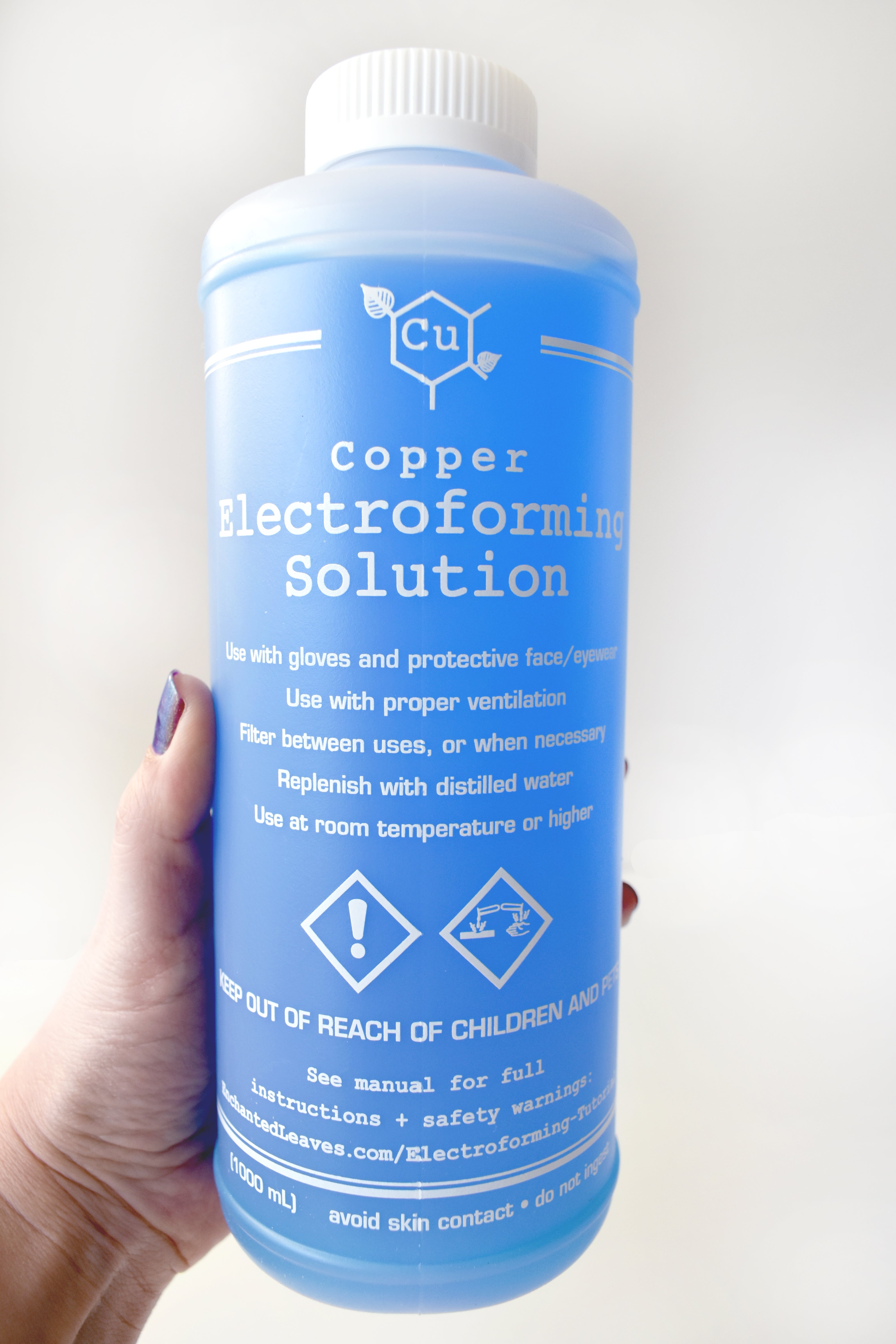 Copper Electroforming Solution | Set of TWO 1 L Bottles | Bright Acid Copper Electroforming Supply