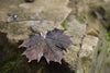 Large Antiqued Fallen Leaf Necklace | Electroformed Nature | Fall Leaf Necklace