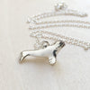 Silver Beluga Whale Necklace | Beluga Charm Necklace | Cute Whale Necklace - Enchanted Leaves - Nature Jewelry - Unique Handmade Gifts