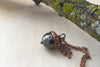 Hematite & Copper Acorn Necklace | Cute Nature Acorn Charm Necklace | Woodland Nature Jewelry Acorn - Enchanted Leaves - Nature Jewelry - Unique Handmade Gifts