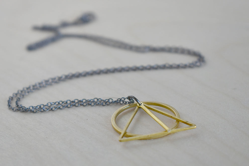 The Wand, the Stone & the Cloak | Deathly Hallows Charm | Harry Potter Necklace |  Deathly Hallows - Enchanted Leaves - Nature Jewelry - Unique Handmade Gifts