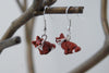 Little Red Fox Earrings | Fox Charm Earrings | Woodland Jewelry - Enchanted Leaves - Nature Jewelry - Unique Handmade Gifts