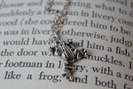 Silver Frog Necklace | Frog Charm Necklace | Cute Frog Jewelry - Enchanted Leaves - Nature Jewelry - Unique Handmade Gifts