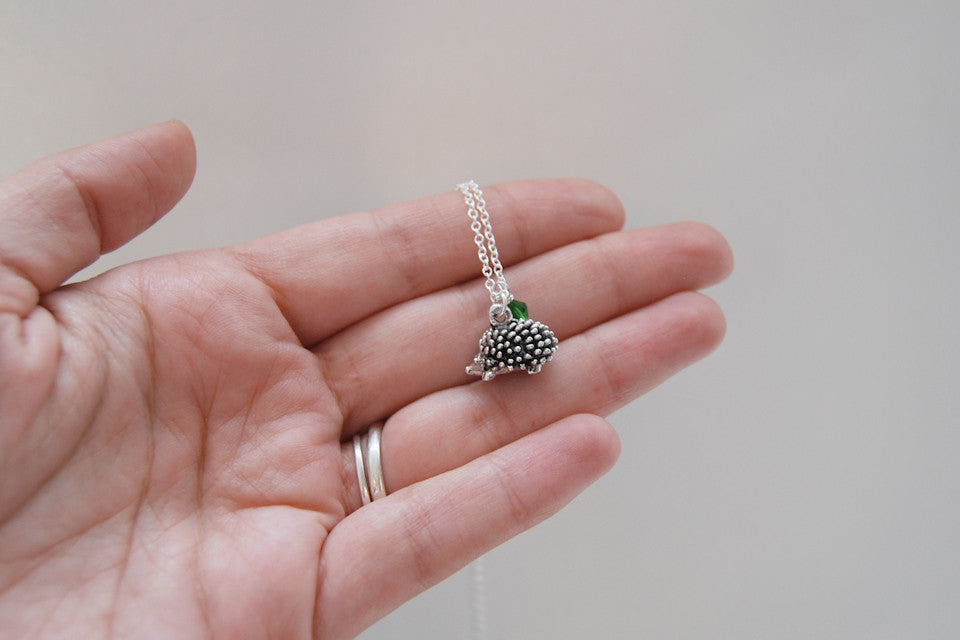 Hedgehog BFF Necklace (Sold Singly) | Best Friend Charm Necklace | Silver Hedgehog Charm Necklace | BFF Gift - Enchanted Leaves - Nature Jewelry - Unique Handmade Gifts