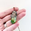 Oak Forest Crystal Necklace | Electroformed Crystal | Green Crystal Nature Jewelry
