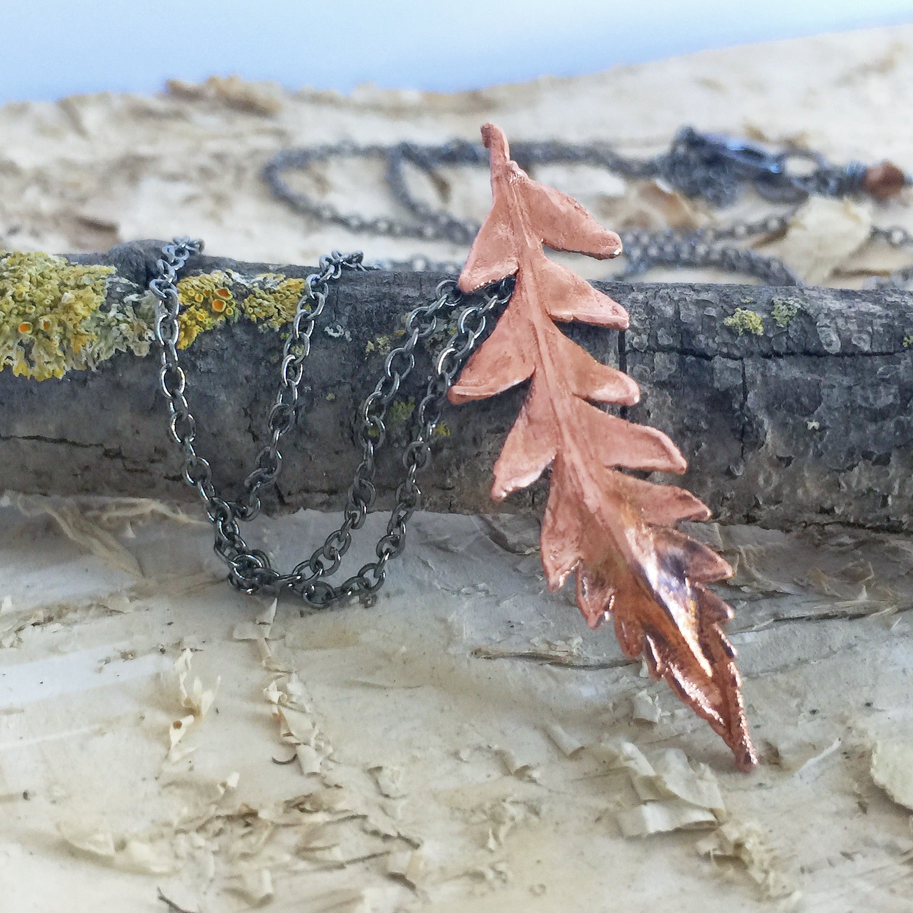 Copper Fern Necklace | Electroformed Nature | Real Fern Pendant | Woodland Jewelry *PREORDER ONLY* - Enchanted Leaves - Nature Jewelry - Unique Handmade Gifts