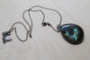 Giant Labradorite Teardrop Necklace | Gemstone Jewelry | Labradorite Crystal Necklace - Enchanted Leaves - Nature Jewelry - Unique Handmade Gifts