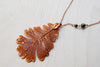 Custom Large Copper Oak Leaf Necklace | REAL Oak Leaf Electroformed Pendant | Nature Jewelry - Enchanted Leaves - Nature Jewelry - Unique Handmade Gifts